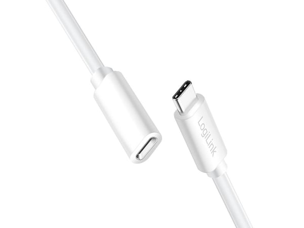 LogiLink CU0220, 1 m, USB C, USB C, USB 2.0, 0,48 Gbit/sek, Vit