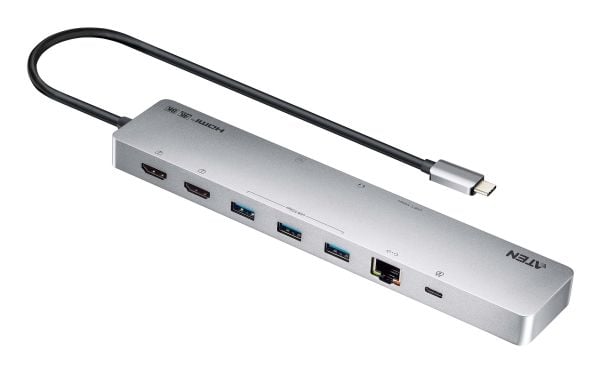 ATEN UH3240, USB Type-C, 3,5 mm, HDMI, RJ-45, USB 3.2 Gen 1 (3.1 Gen 1) Typ-A, USB 3.2 Gen 1 (3.1 Gen 1) Type-C, MicroSD (TransFlash), MicroSDHC, M...