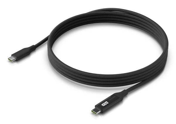 Ubiquiti UACC-Cable-USB-100W-2M-BK, 2 m, USB C, USB C, 0,48 Gbit/s, musta, Harmaa