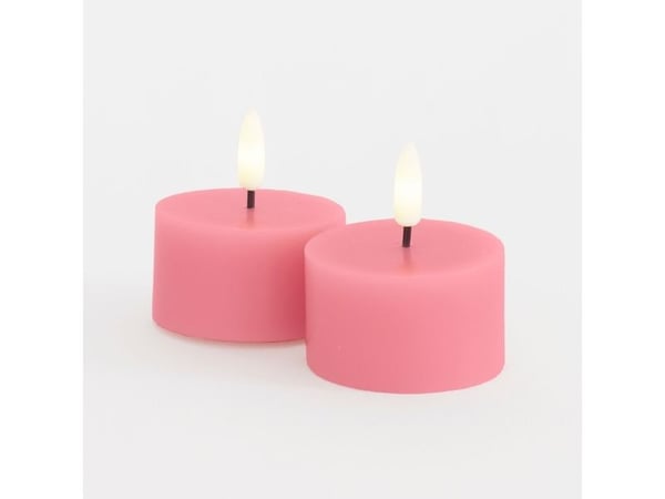 Sille telys 2 stk. sett Ø6xH3,4 cm Old Rose