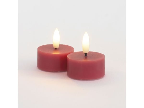 Sille telys 2 stk. sett Ø4,5xH2,2 cm Rose Plum
