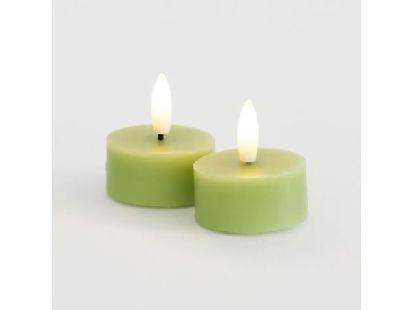 Sille telys 2 stk. sett Ø4,5xH2,2 cm Spring Green