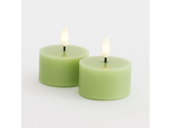 Sille telys 2 stk. sett, Ø6xH3,4 cm Spring Green