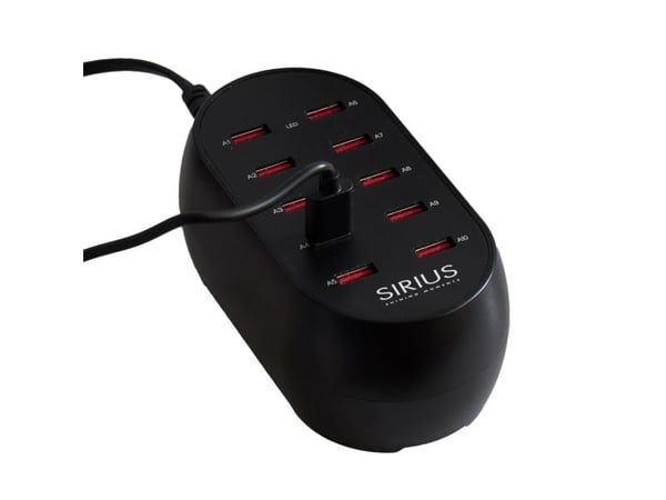 Decopower USB-laddare med 10 portar
