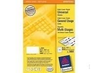 Avery Zweckform Universal - Papper - permanent häftning - vit - 52.5 x 29.7 mm 8000 etikett (er) (200 ark x 40) etiketter