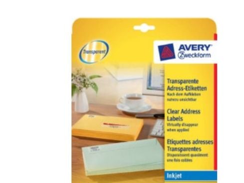 Avery Address Labels - Gjennomsiktig - 63.5 x 29.6 mm 675 etikett(er) (25 ark x 27 adresselapper