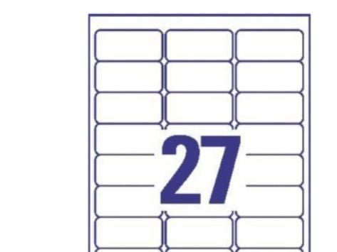Avery Address Labels - Gjennomsiktig - 63.5 x 29.6 mm 675 etikett(er) (25 ark x 27 adresselapper