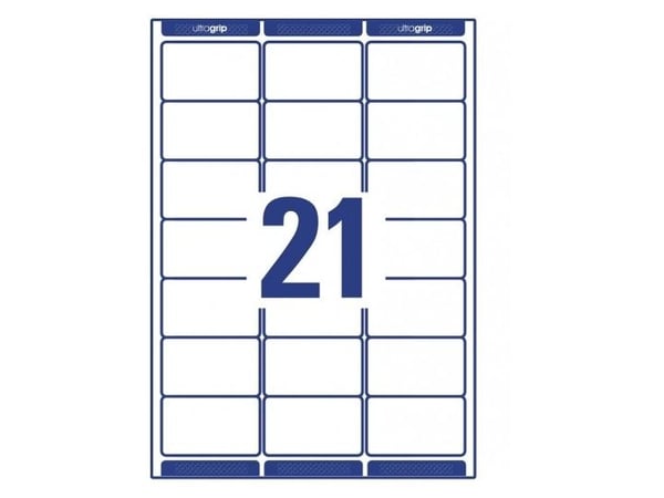 Avery Zweckform 7160-10 - Hvit - Rektangel - Holdbar - 63,5 x 38,1 mm - A4 - Papir ( 7160-10 )