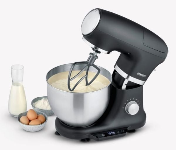 Severin KM 3898, 5,5 l, Svart, Sølv, Rustfritt stål, 1000 W, 380 mm, 235 mm