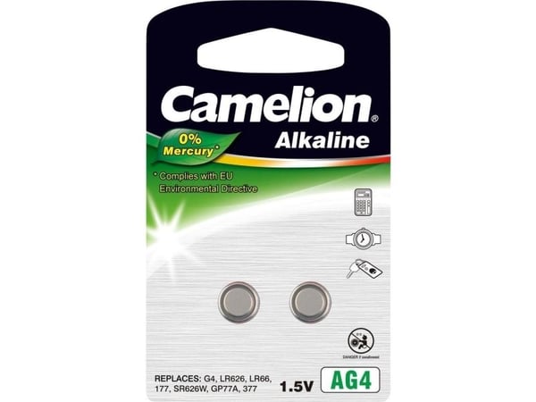 Camelion AG4-BP2 - Batteri 2 x LR66 - Alkalisk - 18 mAh