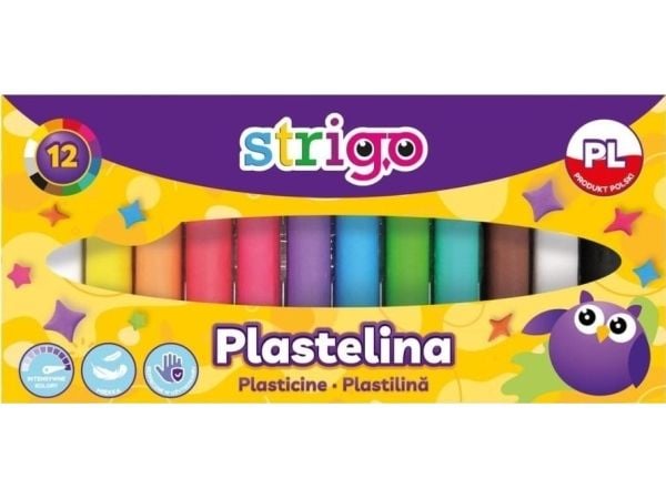 Strigo plastelina Strigo 12 farger SSC332