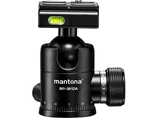 Walimex Mantona Onyx 12 kulehode (M1-3612A) Arca-Swiss-kompatibel hurtigkoblingsplate 50 mm, profesjonell utførelse for DSLR, speilløse kameraer, s...