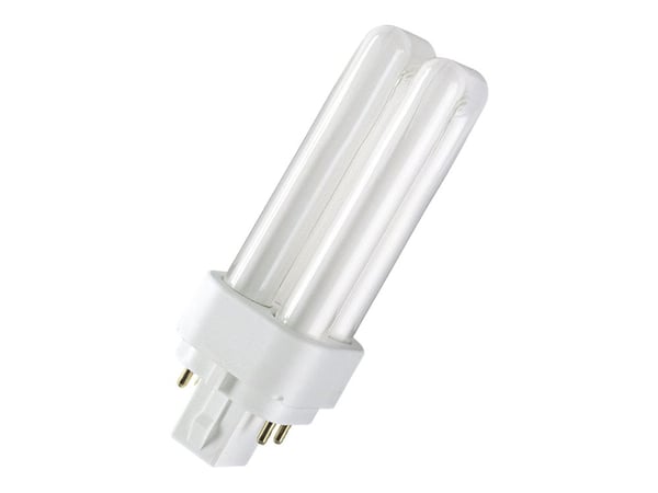 OSRAM DULUX D/E - Ikke-integrert kompakt fluorescerende lyspære - form: T12X2 - G24q-1 - 13.7 W - klasse G - varmt hvitt lys - 3000 K