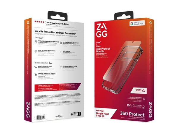 ZAGG Luxe - Baksidedeksel for mobiltelefon - grafen - blank - med skjermbeskytter - for Google Pixel 9 Pro XL