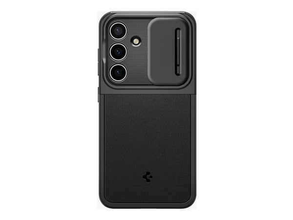 Spigen Optik Armor - Baksidedeksel for mobiltelefon - polykarbonat, termoplast-polyuretan (TPU) - svart - for Samsung Galaxy S24