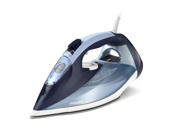Philips Azur 7000 Series DST7020 - Dampstrykejern - såleplate: SteamGlide Plus - 2800 W - lys blå/mørk blå