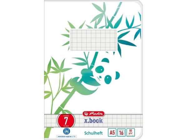Herlitz GREENline, Bilde, Grønn, Hvit, A5, 16 ark, 80 g/m², Rute papir