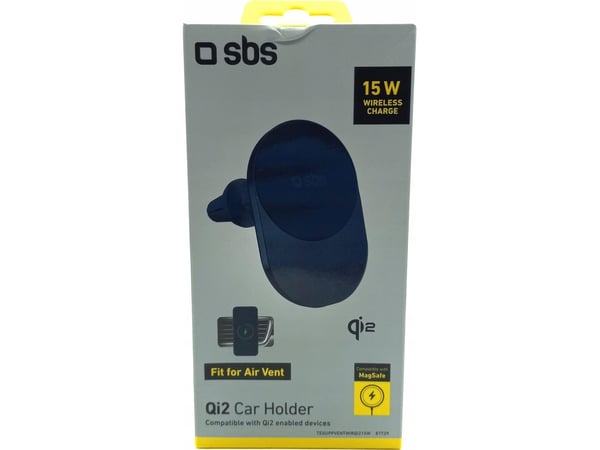 SBS TESUPPVENTWIRQI215W, Automatisk, USB, Trådløs lading, Sort
