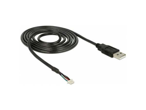Delock camera plug V5 - Intern-til-ekstern USB-adapter - 5-pins terminalblokk (P) til USB (hann) - 1.5 m - svart - for P/N: 96367, 96368, 96369, 96...
