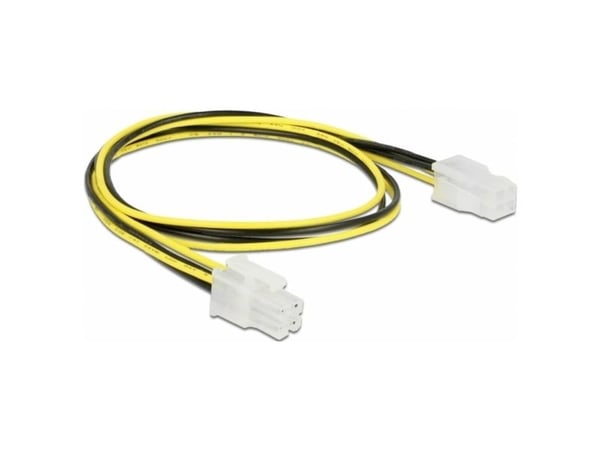Delock - Strømforlengelseskabel - strøm-P4 (hann) til strøm-P4 (hunn) - 50 cm