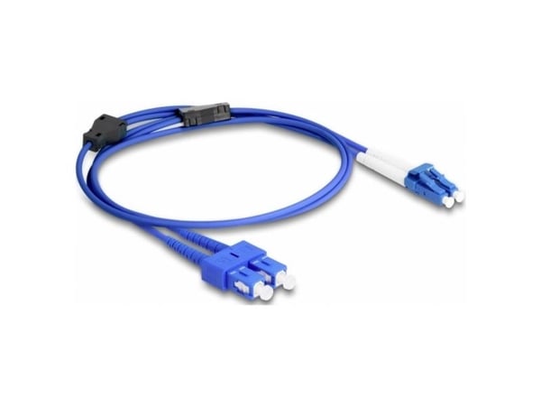 Delock - Nettverkskabel - LC-enkeltmodus (hann) til SC-enkeltmodus (hann) - 1 m - 3 mm - fiberoptisk - dupleks - 9 / 125 micron - OS2 - halogenfri ...