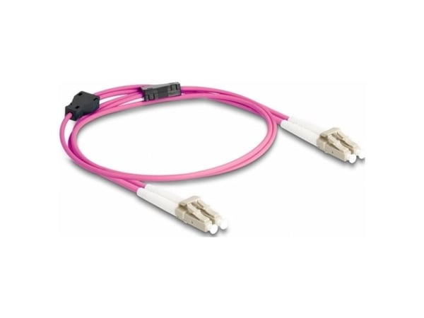 Delock - Nettverkskabel - LC multimodus (hann) til LC multimodus (hann) - 1 m - 3 mm - fiberoptisk - dupleks - 50 / 125 mikroner - OM4 - halogenfri...