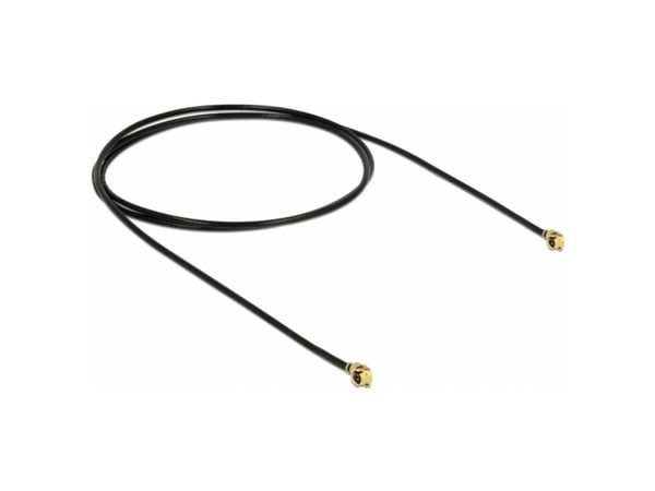 Delock - Antennekabel - MHF/U.FL plugg vinklet til MHF/U.FL plugg vinklet - 50 cm - koaksial - svart