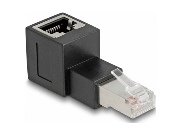 Delock - Nettverksadapter - RJ-45 (hunn) vinklet til RJ-45 (hann) - CAT 6a