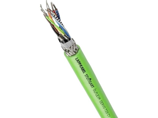 Lapp ÖLFLEX SERVO 728 CY, Kabel för medelhög spänning, Grön, Polyvinylklorid (PVC), Koppar, 2 mm ², 71 kg/km