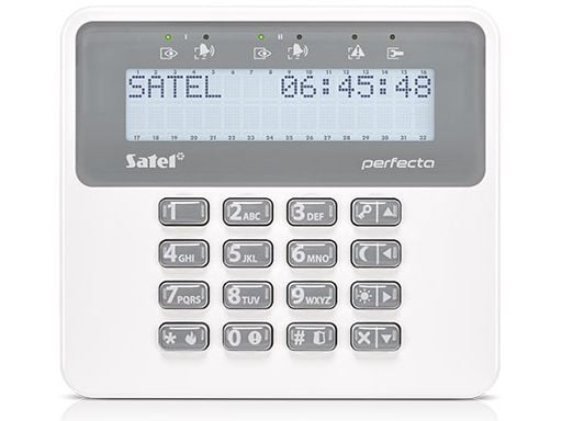 Satel PRF-LCD-WRL, Grå, Hvit, 433.05 - 434.79 MHz, 200 m, -10 - 55 °C, 0 - 93%, 139 mm