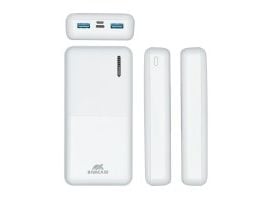 Rivacase VA2572, 20000 mAh, Lithium Polymer (LiPo), Quick Charge 3.0, 3,7 V, 20 W, Hvit