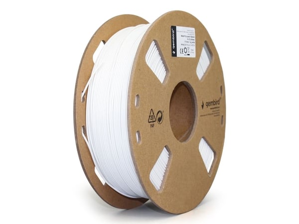 Gembird - Matt hvit - 1 kg - 340 m - fargeboks - PLA-filament (3D)