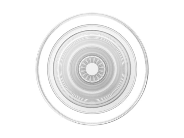 PopSockets PopGrip - Fingergrep/stativ for mobiltelefon - MagSafe, rund - blank