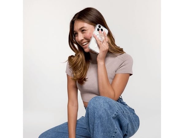 PopSockets PopGrip - Fingergrep/stativ for mobiltelefon - MagSafe, rund - blank