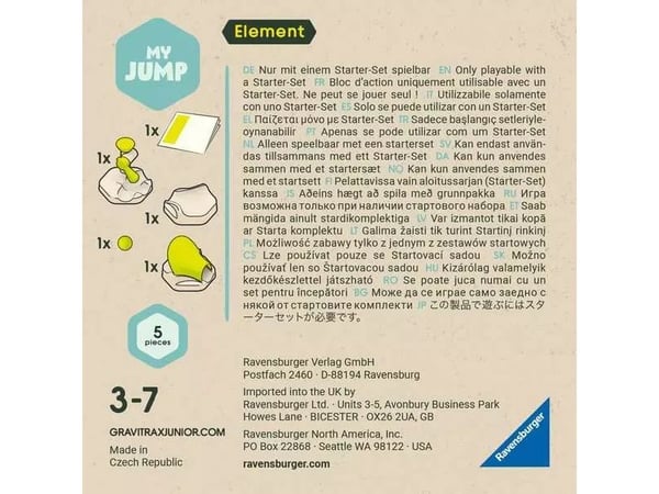 Ravensburger GraviTrax Junior Element Peng, Lekemarmorløp, 3 år