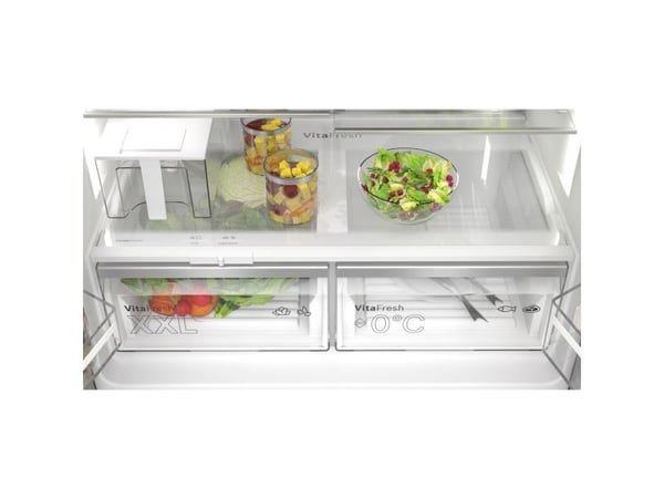 Bosch Serie | 6 KFI96AXEA - Kjøleskap/fryser - fransk dør underfryser med vannautomat, isdispenser - bredde: 90.5 cm - dybde: 73.1 cm - høyde: 183 ...