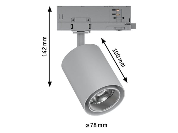 Paulmann 96576, Spotlight på skinne, Ikke-utskiftbare pærer, 1 ampuller, LED, 28 W, 4000 K