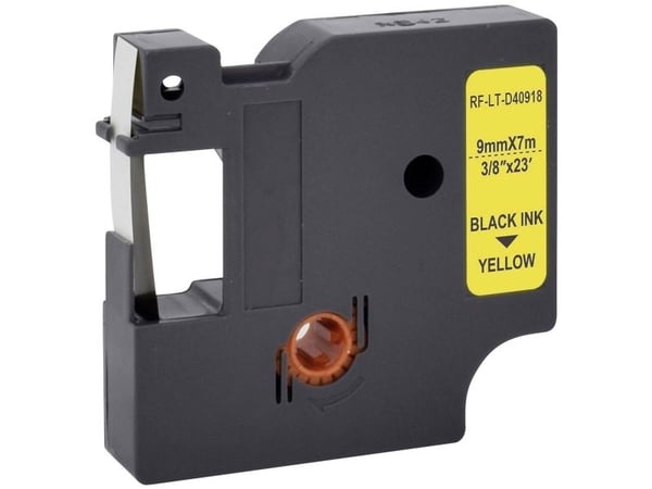 Renkforce RF-6027850, Svart på gul, Permanent akryl, Kontinuerlig etikett, D1, Svart, DYMO