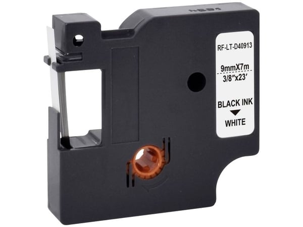 Renkforce RF-6027852, Musta valkoisella, Pysyvä akryyli, Jatkuva etiketti, D1, Musta, DYMO