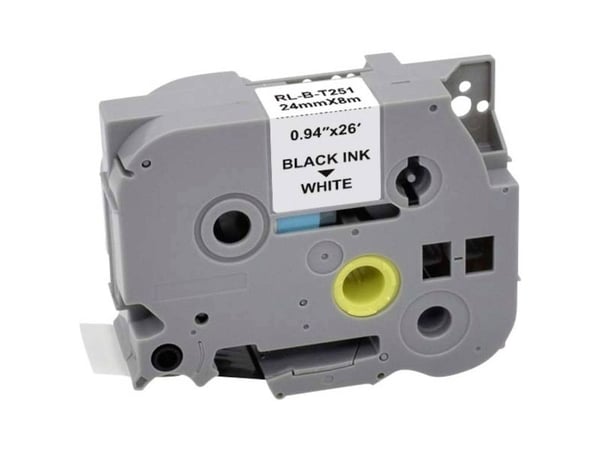 Renkforce RF-6027530, Svart på hvitt, Permanent akryl, Kontinuerlig etikett, TZe, Grå, Brother