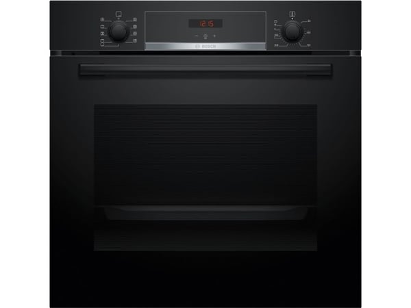 Bosch Serie | 4 HBA534BB3 - Ovn - innebygd - fordypning - bredde: 56 cm - dybde: 55 cm - høyde: 58.5 cm - med selvrens - Klasse A+ - svart