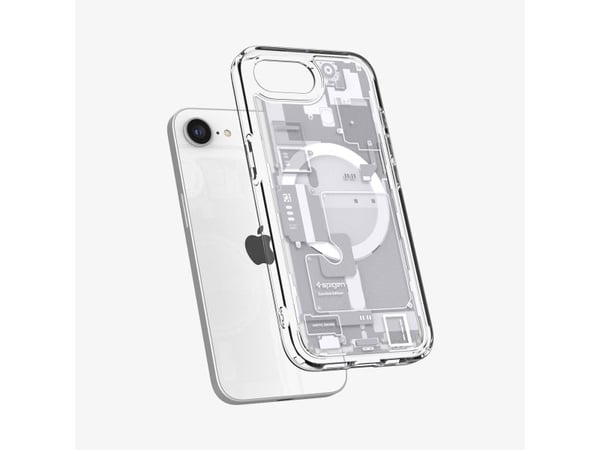 Spigen Ultra Hybrid Zero One (MagFit), deksel, Apple, iPhone 16e, 15,5 cm (6,1"), Hvid