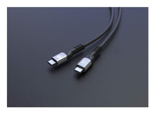 Manhattan 356381, 2 m, USB C, USB C, USB4 Gen 3x2, 40 Gbit/sek., Sort