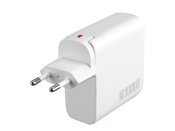 4smarts GaN FlexPro - Travel Edition - strømadapter - 100 watt - 5 A - QC 3.0, QC 4.0+, PD 2.0, PD 3.0, PD/PPS - 4 utgangskontakter (3 x USB-C, USB...