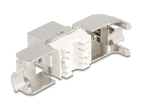Delock - Keystone module - RJ-45 (hunn) til LSA (hunn) - STP - CAT 8.1 - sølv