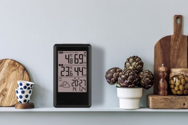 TFA-Dostmann Etna, Sort, Inne hygrometer, Inne Termometer, Utendørs Fuktighetsmåler, Utendørs Barometer, Hygrometer, Termometer, Hygrometer, Termom...