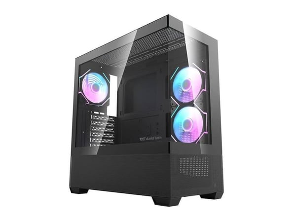 Darkflash DS900 AIR PC-kotelo (musta) + 7 ARGB tuuletinta