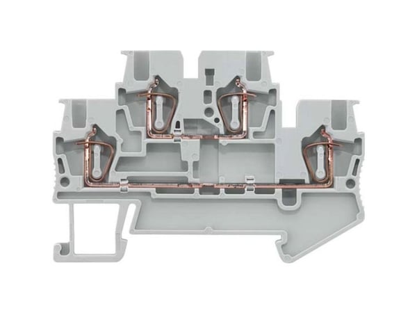 Siemens 8WH20250AE00 Kaksoispistorasiapistoke 4,2 mm jousiliitäntä Harmaa 50 kpl