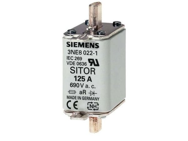 Siemens 3NE10222 säkringsinsats säkringsstorlek 0 125 A 690 V 3 st