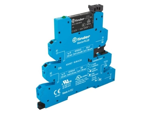 Finder 39.61.3.125.0060, sininen, 125 V